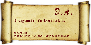 Dragomir Antonietta névjegykártya